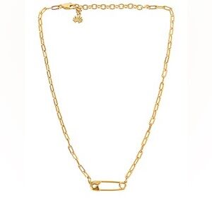 Lele Sadoughi Safety Pin Charm Necklace